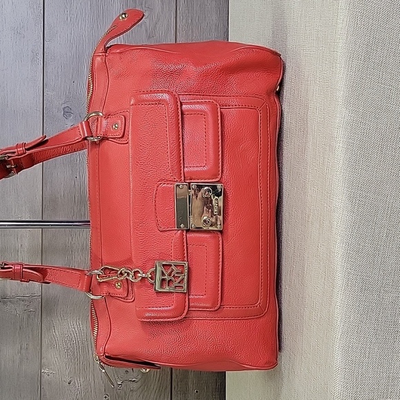 DKNY Red/Orange Leather Handbag - Picture 2 of 16